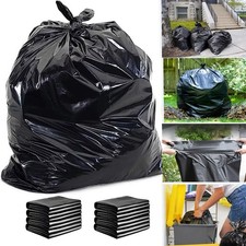 BLACK HEAVY DUTY BIN LINERS BAGS RUBBISH WASTE REFUSE SACKS 200G BIG STRONG