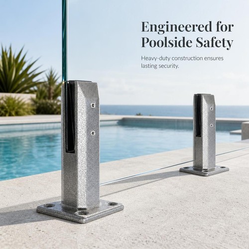 Pool railing glass spigot - railing,