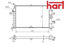 COOLANT RADIATOR 637 128 HART