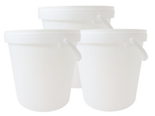 Food Grade Buckets & Lids Multi-Pack White Three 10L Homebrew Fermenting Kitchen