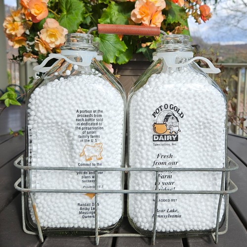 Vintage half gallon milk - vintage,