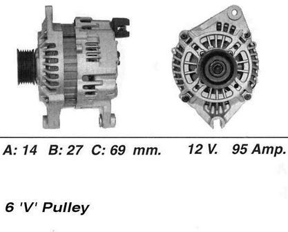 Wai alternator 95amp for - wai,