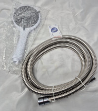 Sealed Triton 8000 series White 5 mode shower head & TritonChrome hose FREEPOST
