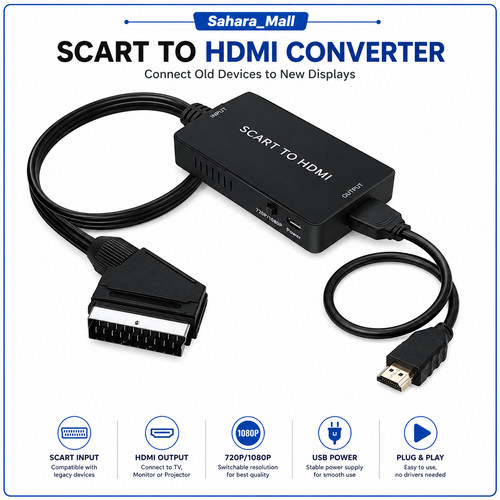 Scart hdmi converter 720p - to,