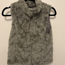 Zara Kids Grey Faux Fur Gilet