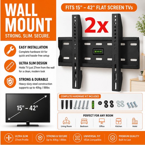 Wall mount bracket flat - mount,
