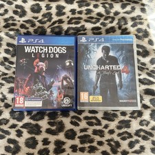 2x Sony PlayStation 4 Games - Watchdogs Legion, Uncharted 4