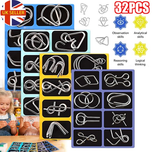 32pcs classic metal puzzle - 32pcs, iq