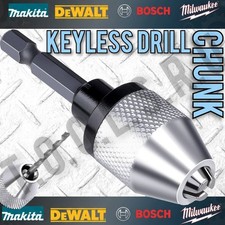 Fits MAKITA Impact Driver 1/4" Keyless Drill Bit Chuck Adapter Dewalt, Bosch