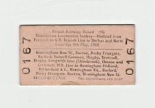 1968 Rail Tour Ticket Farewell