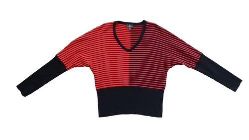 Marble striped jumper - black, &