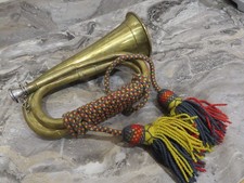 CA30: Vintage MAYERS & HARRISON  uk made in Manchester  military BUGLE / tassels