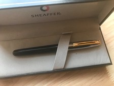 VINTAGE SHEAFFER PRELUDE (337) FOUNTAIN PEN, BLACK BODY/PALLADIUM CAP/GT, M NIB