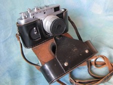 Vintage Zorki-4 35mm Camera with Jupiter 8 2/50 Lens and Case. Untested.