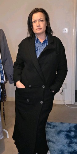 Zara black coat size - zara, s