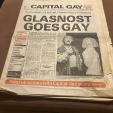 Gay Lesbian Newspaper London 1990.Lily Savage. Derek Jarman,TV-AM, Kenneth Anger