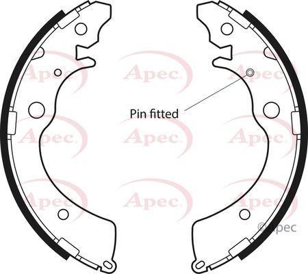 Apec rear brake - shoe, for