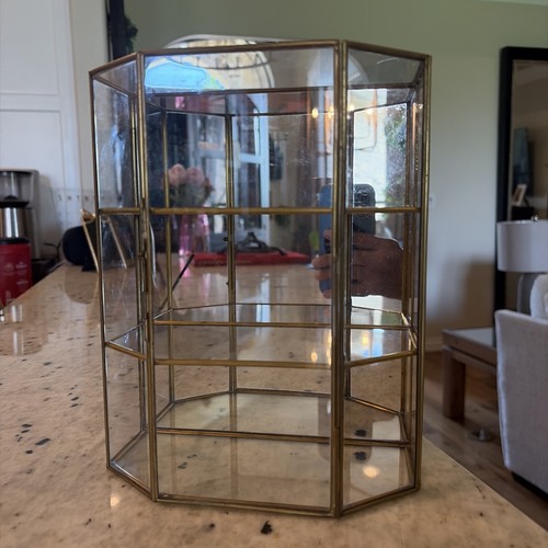 Vintage tier brass glass - vintage,