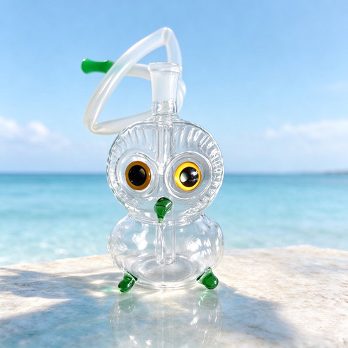 Mini owl glass bong - glass,