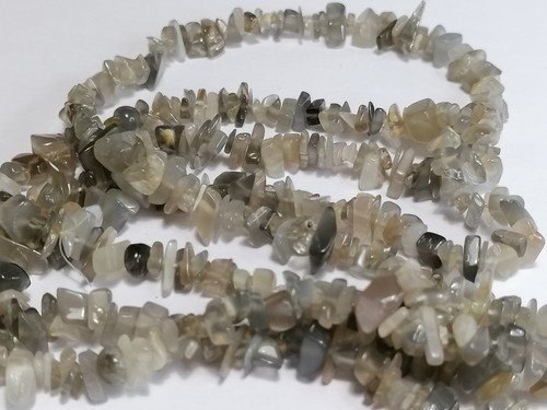 Grey agate gemstone necklace - agate,