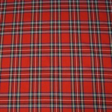 Polyviscose Tartan Fabric
