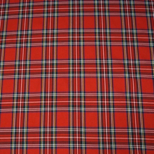 Polyviscose tartan fabric - polyviscose,