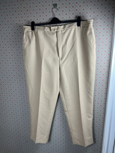 Men beige smart trousers - smart,
