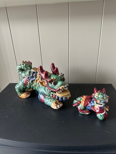 Chinese ceramic wucai temple - ceramic,