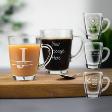 Personalised Glass Coffee Mug