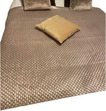 Marks And Spencer Gold Pebble Weave Double Bed Throw 60 X 69 inches