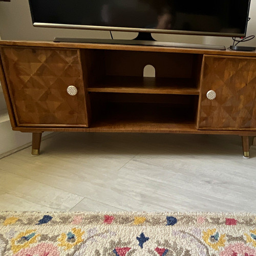Brown wood stand medium - tv,