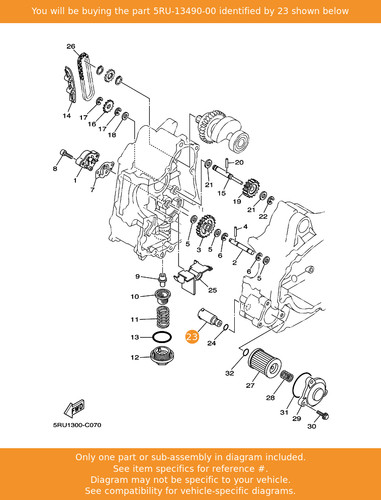 Yamaha relief valve - yamaha, assy