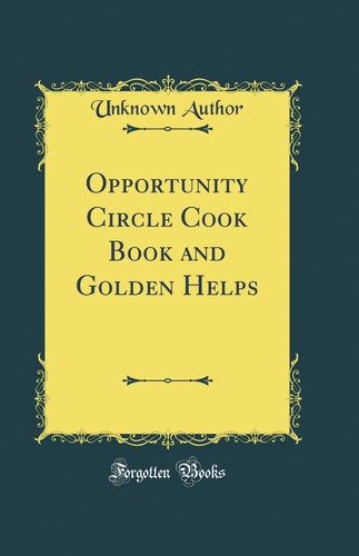 Opportunity circle cook book - opportunity,