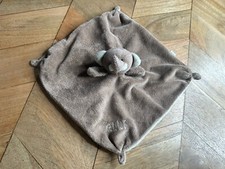 B & M ELLI BROWN CREAM ELEPHANT SOFT  TOY  COMFORTER  9" approx