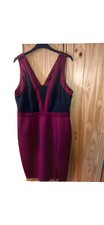 Lipsy Love Michelle Keegan Burgundy body con dress Size 16