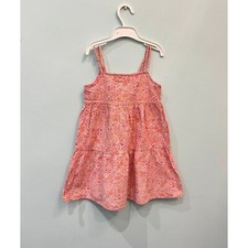 Girls BHS Vintage 80’s Pink Ditsy Floral Tiered Sun Dress Age 7