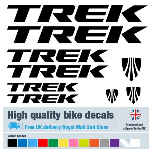 Trek bike decals labels with