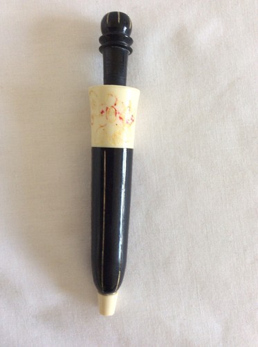 Antique ebony parasol needle - antique,