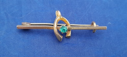 Antique rolled gold wishbone - rolled,