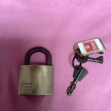 2 Inch Brass Chubb AVA 1966 Padlock And Key. Retro