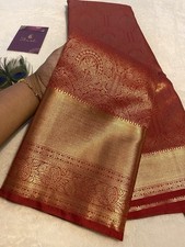 Maroon semi kanchipuram - maroon,
