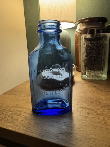 Vintage cobalt blue milk - vintage,