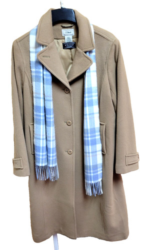 Vtg bean tan wool overcoat - vtg,
