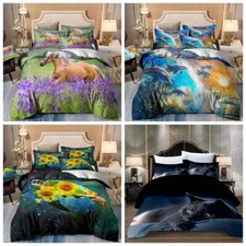 Horse Cat Quilt Duvet Cover
