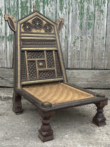 Indian carved wooden pida - indian,