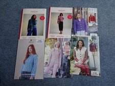 Hayfield & Sirdar Knitting Pattern Lady's Aran Round/V-Neck/Collar Sweaters