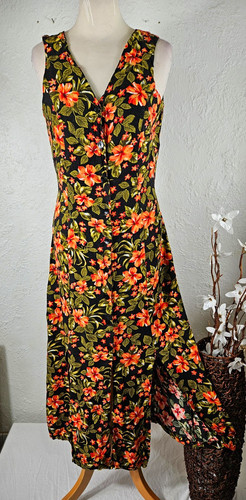 Erika black tropical floral - black,