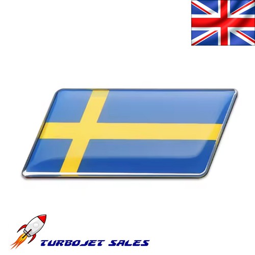 Sweden flag badge glossy - 1x,