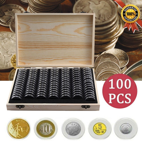 100pcs wooden coin capsules - coin,