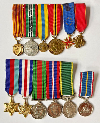 Medals two miniature medal - -,